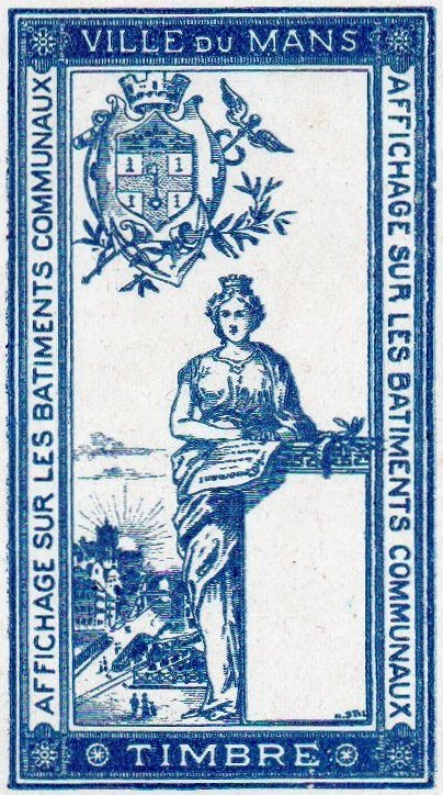 Le Mans : Timbre Fiscal 1901 : Affiches : Le Pont en X Epreuve Proof